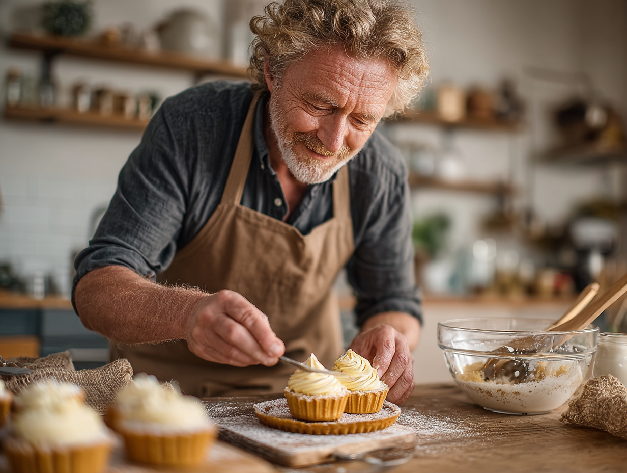 Щаслива родина з трьох поколінь готує разом здорову їжу